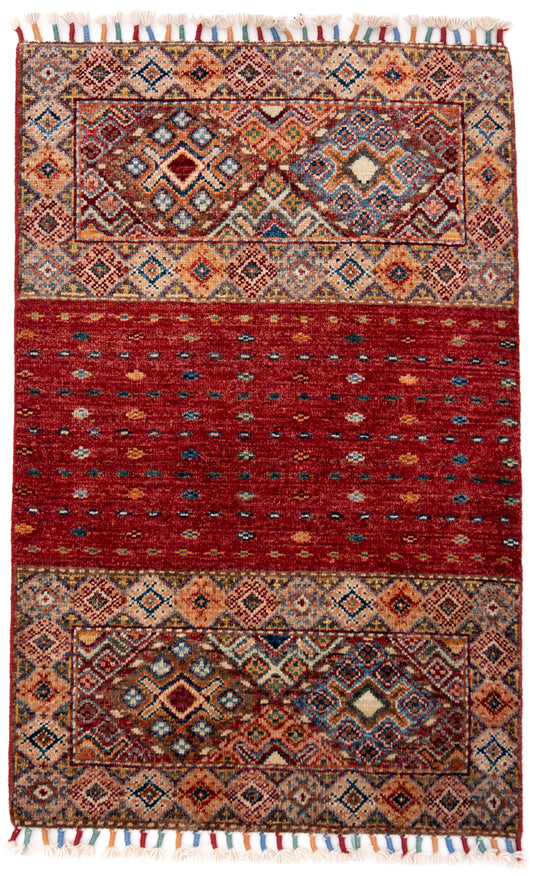 Multicoloured Ariana Rubin Carpet with Multicoloured Tassels