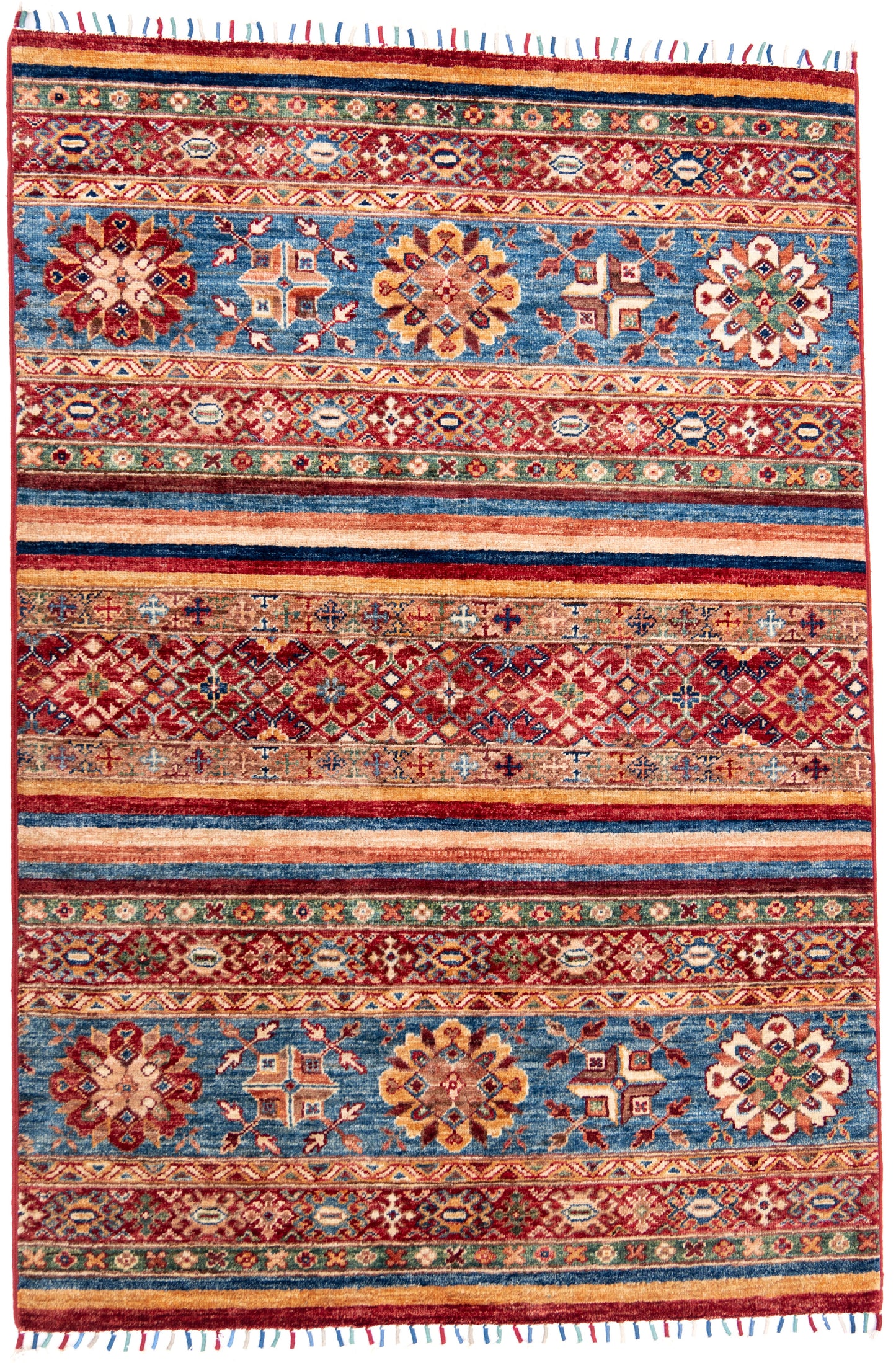 Multicoloured Ariana Rubin Carpet with Multicoloured Tassels