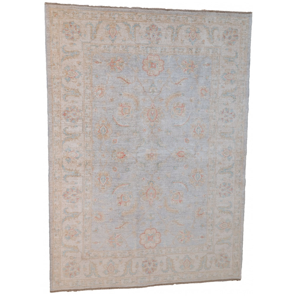 Pale Blue Ziegler Carpet with Cream Border