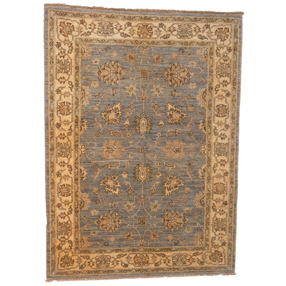 Blue Ziegler Carpet with Cream Border