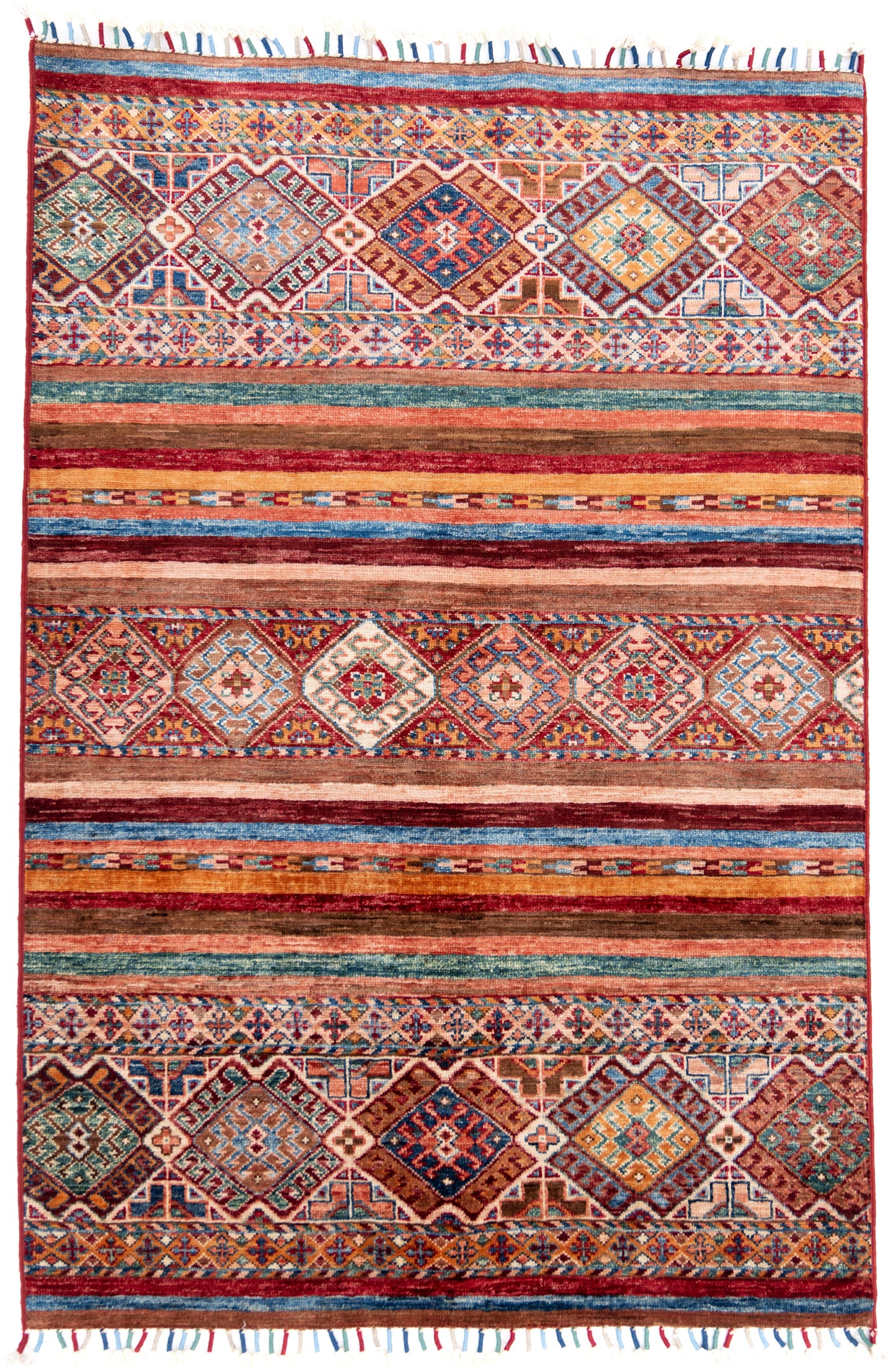 Multicoloured Ariana Rubin Carpet with Multicoloured Tassels