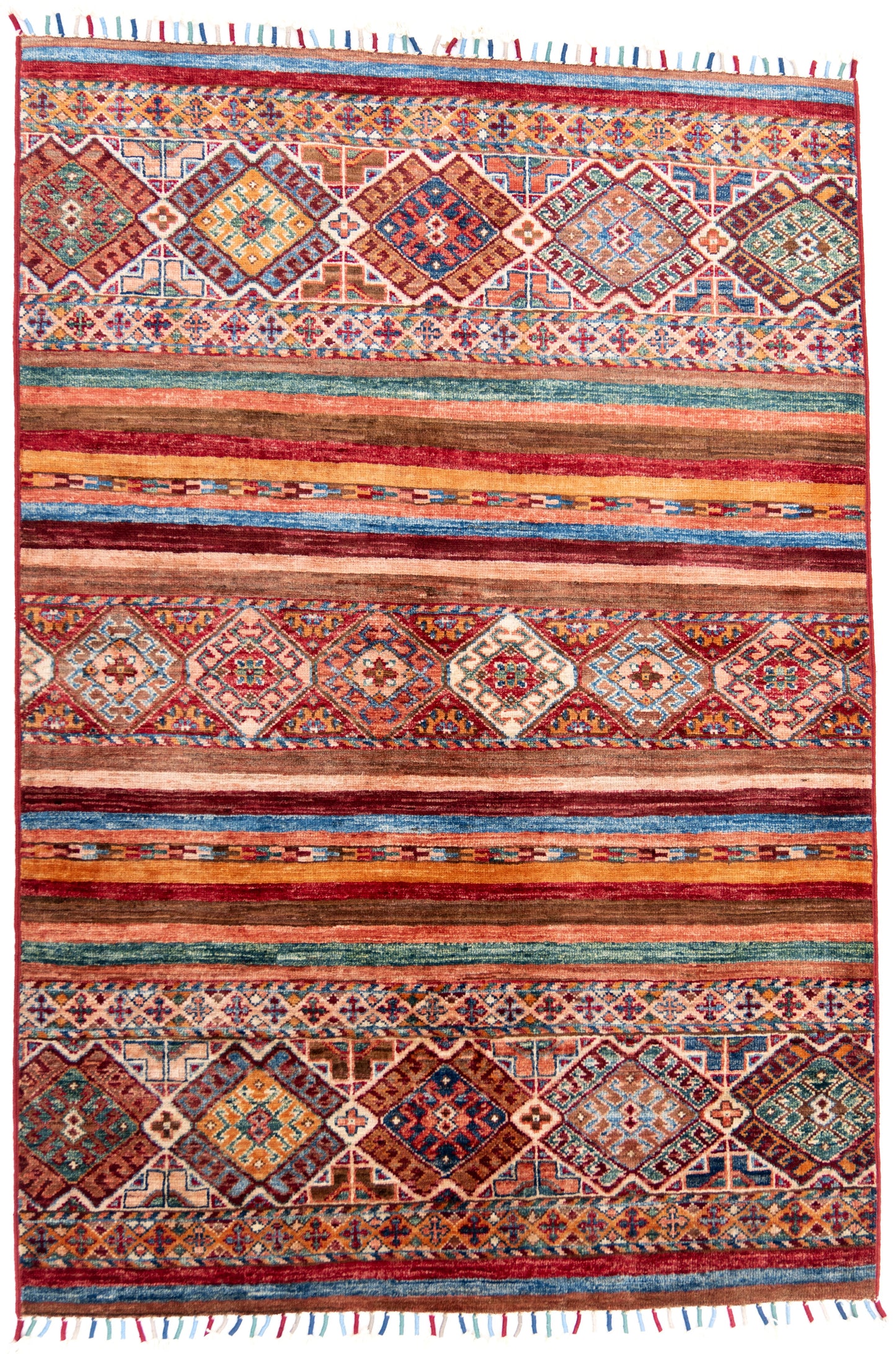 Multicoloured Ariana Rubin Carpet with Multicoloured Tassels