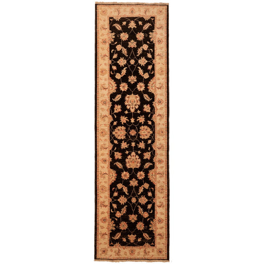 Black Ziegler Runner Carpet with Cream Border