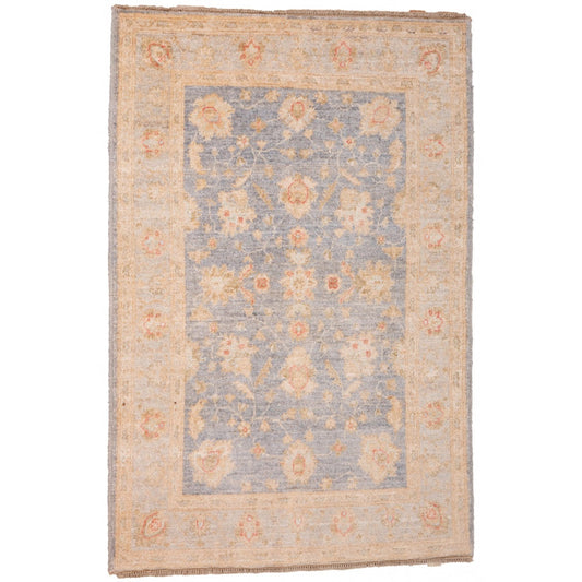 Pale Blue Ziegler Carpet with Cream Border