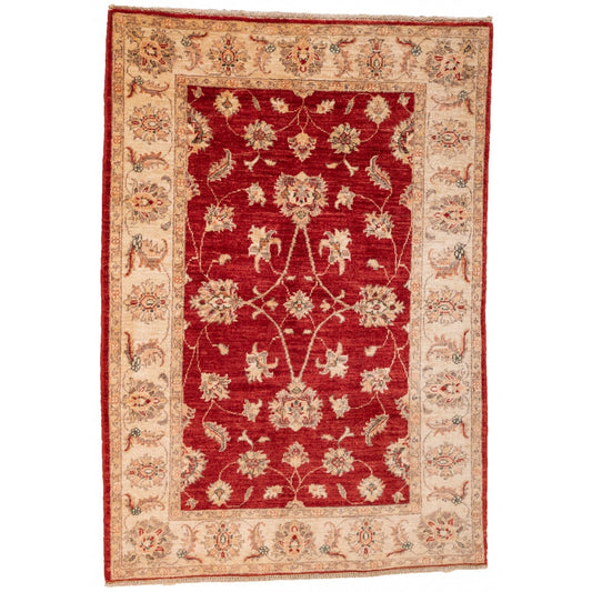 Red Ziegler Carpet with Cream Border