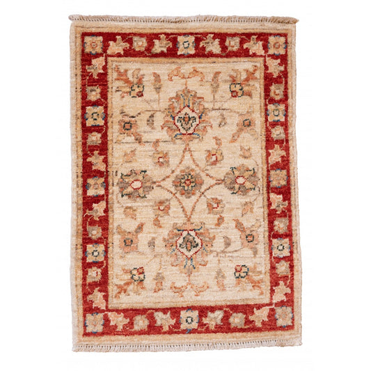 Cream Ziegler Carpet with Red Border