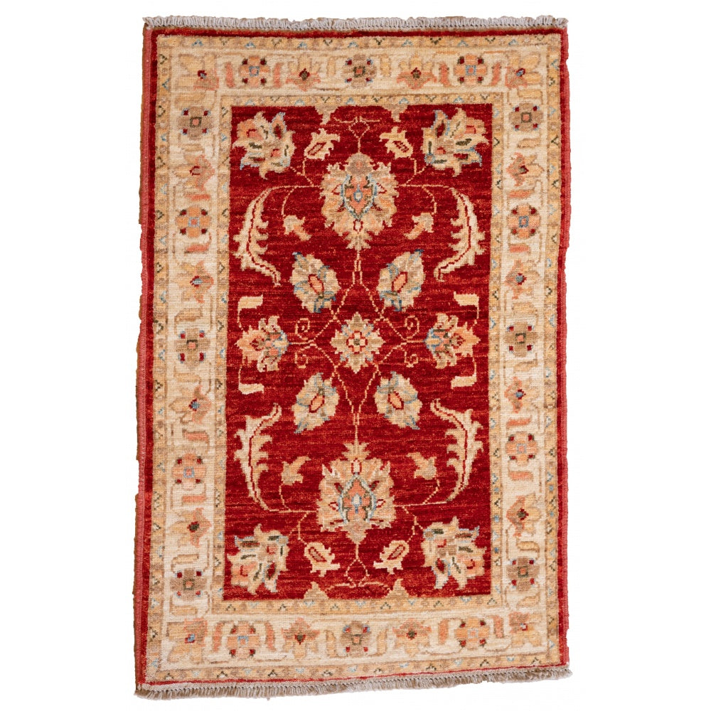 Red Ziegler Carpet with Cream Border