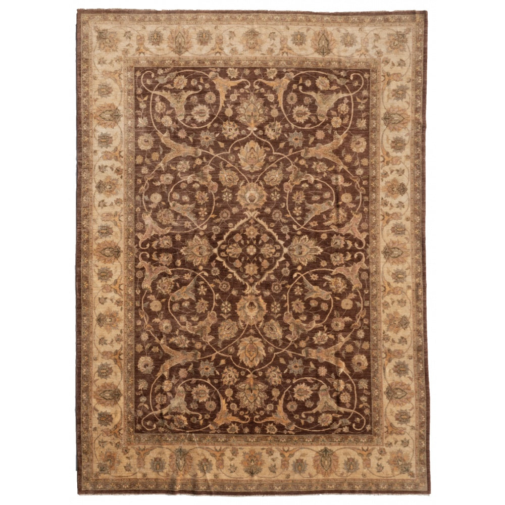 Brown Ziegler Carpet with Cream Border